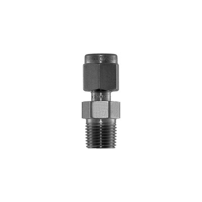 Connector, 1/8" Compression by 1/8" MNPT, SS