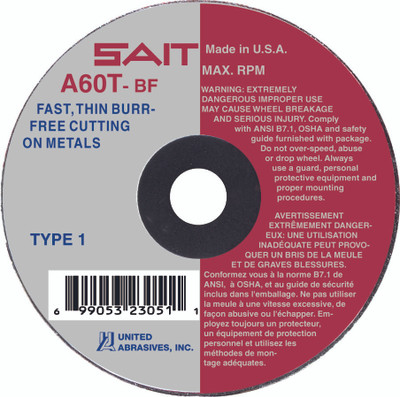 UAI Cutoff Wheel 4x.035x3/8 TY1 Metal  - 23070