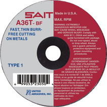 UAI Cutoff Wheel 3x035x3/8 TY1 Metal  - 23050