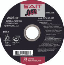 UAI Cutoff Wheel 4-1/2x.045x7/8 TY1 GP Metal - 23101