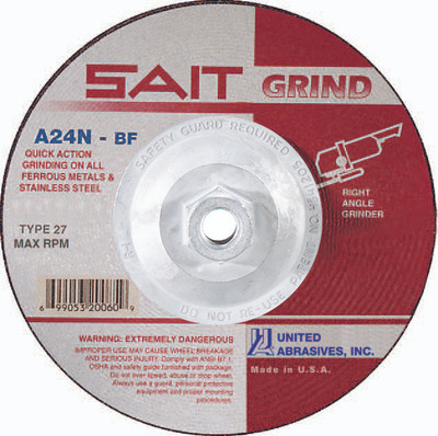 UAI Grinding Wheel 7x1/4x5/8-11 TY27 Metal  - 20085