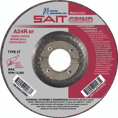 UAI Grinding Wheel 6x1/4x7/8 TY27 Metal - 20079