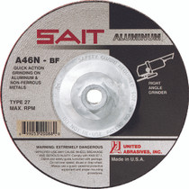 UAI Grinding Wheel 4-1/2x1/4x5/8-11 A46N TY27 Aluminum - 20162