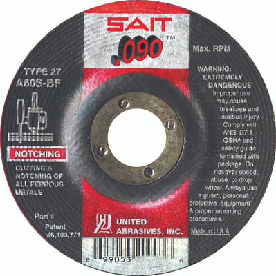 UAI Cutting Wheel 4-1/2x.090x7/8 TY27 Metal - 20903