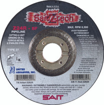 UAI Cutting Wheel 4-1/2x1/8x7/8 TY27 Z-Tech Metal - 22620