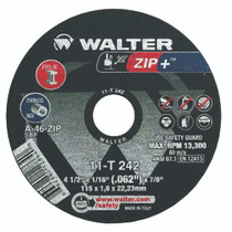Walter Cutoff Wheel 4-1/2x1/16x7/8 TY 1 Zip+™ - 11T242