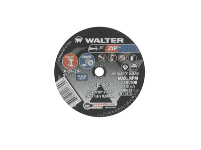Walter Cutoff Wheel 4x1/16x3/8 TY 1 Zip   -  11L413