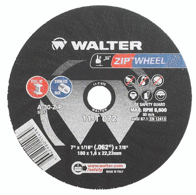 Walter Cutoff Wheel 7x1/16x7/8 TY 1 Zip   Wheel -  11T072