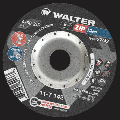Walter Cutoff Wheel 4-1/2x3/64x7/8 X TY 1 Zip   Wheel -  11T142