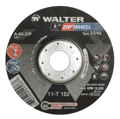 Walter Cutoff Wheel 5x3/64x7/8 TY 27 Zip   Wheel -  11T152