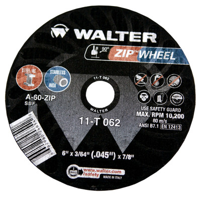 Walter Cutoff Wheel 6x3/64x7/8 TY 1 Zip™ Wheel -  11T062