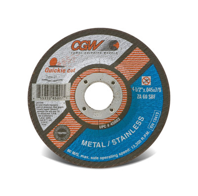 CGW Cutoff Wheel 6x.045x7/8 27 ZA60-S-BF Quickie - 45007