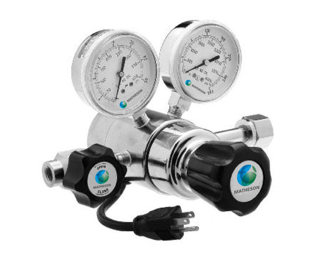 3540 Series Heated Dual-Stage Regulator - Brass - Nippon Sanso