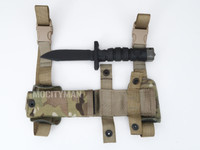 Ontario ASEK Knife with Strap Cutter and OCP Multicam Scabbard - Genuine Military - USA Made (35326)