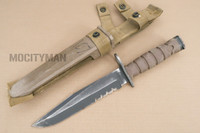 Ontario USMC OKC-3S Bayonet with CRACKED BROKEN Scabbard - Genuine Military - USA Made (16930)