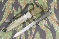 BOC M7 Bayonet with CRACKED M8A1 PWH Scabbard - Genuine Military - USA Made (15952)