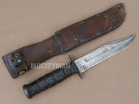 USMC Mark 2 Mk2 Ka-Bar Combat Knife with Leather Sheath Commercial Model from MilitaryUSA Made (29463)