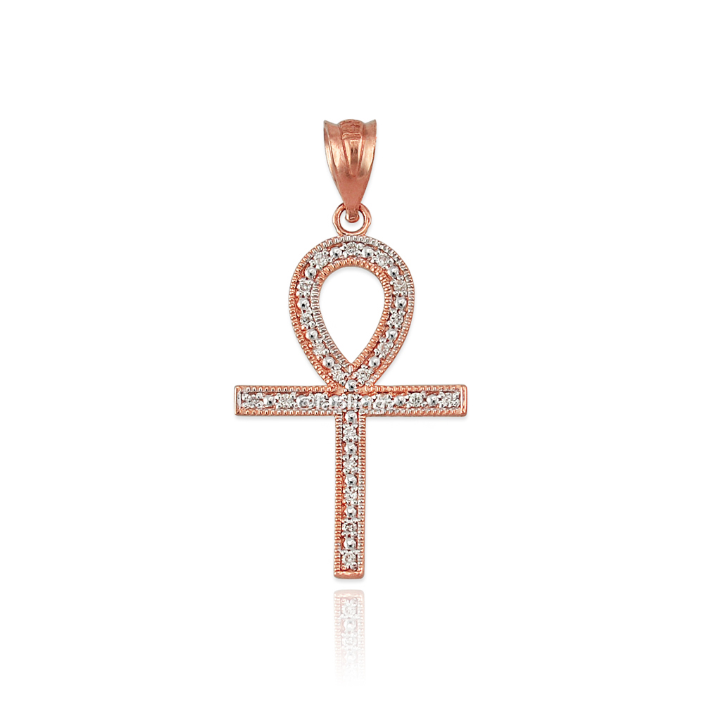 Egyptian Ankh Cross Solid Yellow 10k Gold Pendant