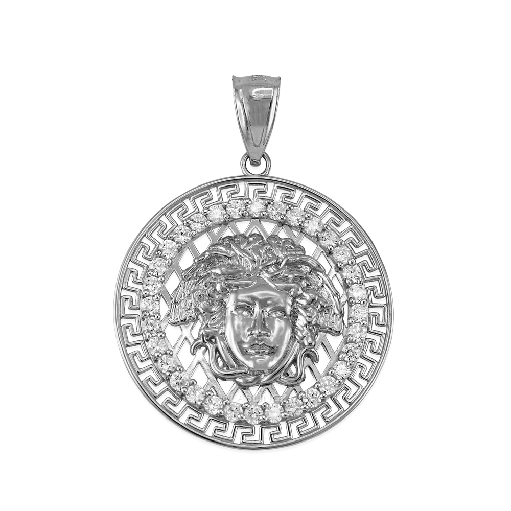 medusa silver pendant