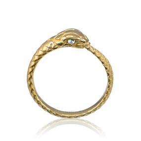 Gold Ouroboros Diamond Ring