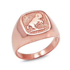 Gold Aries zodiac ring