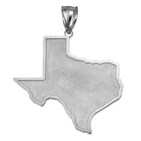 Sterling Silver Texas State Map Pendant