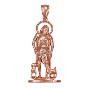 Rose Gold St. Lazarus of Bethany Statuette Pendant