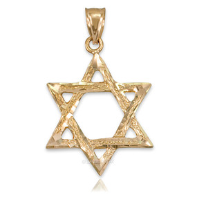 Yellow Gold Jewish Star of David DC Pendant