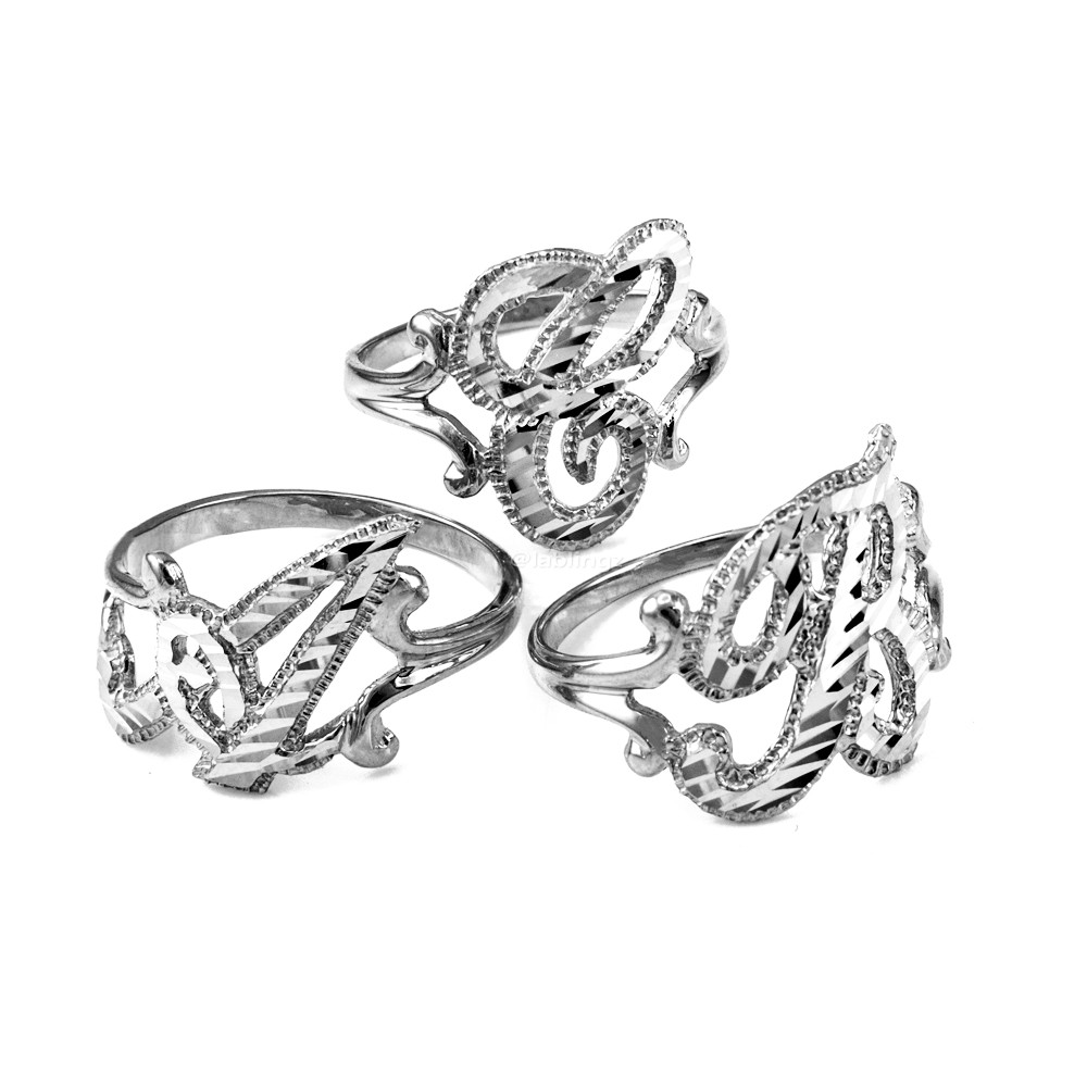 Sterling Silver Initial Rings 2025