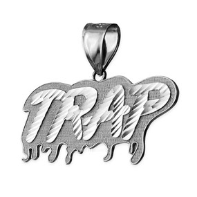 White Gold TRAP Dripping DC Pendant