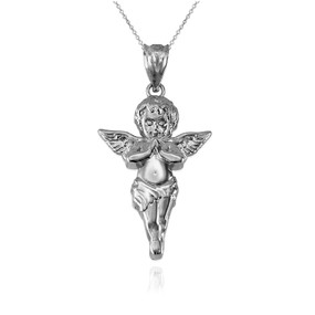 Sterling Silver Angel Pendant Necklace