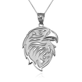 White gold eagle necklace
