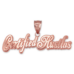 CERTIFIED HUSTLAS Hip-Hop Pendant in Rose Gold