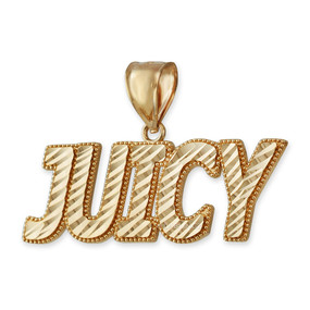 Gold JUICY Hip-Hop DC Pendant