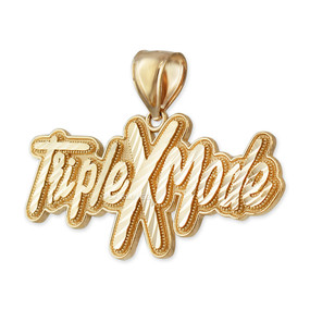 Gold TRIPLE X MODE Hip-Hop DC Pendant