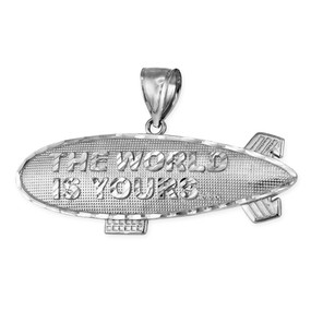The World is Yours Blimp Silver Pendant