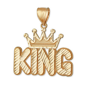 Gold Crown King Hip-hop Pendant.