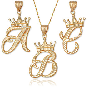 Gold Letter Initial Pendant necklace
