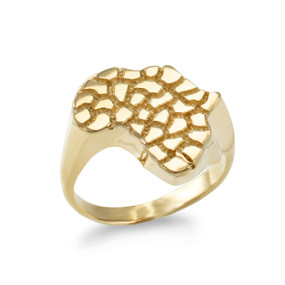 Gold Africa Nugget Ring