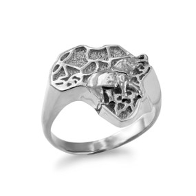 Silver Africa Elephant Ring