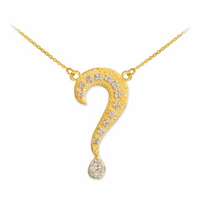 Diamond question mark necklace