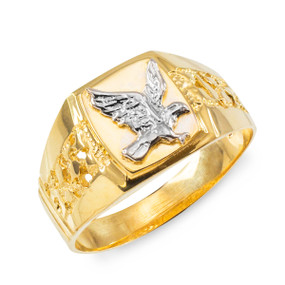 Men's Gold Eagle Ring