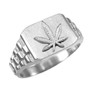 Silver Marijuana Ring