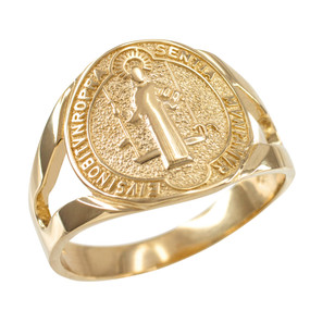 Gold St. Benedict Ring.
