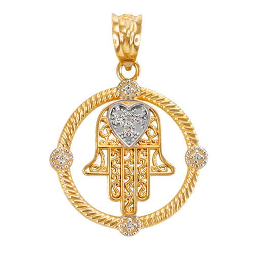 Gold Hamsa Pendant