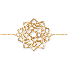 Gold Sahasrara Lotus Unity Chakra Yoga Bracelet