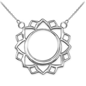 Sterling Silver Vishuddha Chakra Yoga Necklace