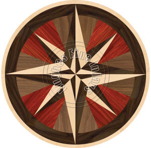 Stella Compass Wenge w/ Border 48" - Hughes Fine Inlays