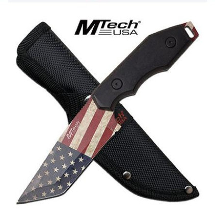 MTech USA American Flag Fixed Blade Knife