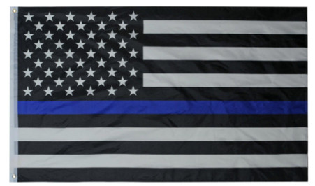 Police Blue line Flag 

3x5 

100 D Rough Tex 

2 Grommets